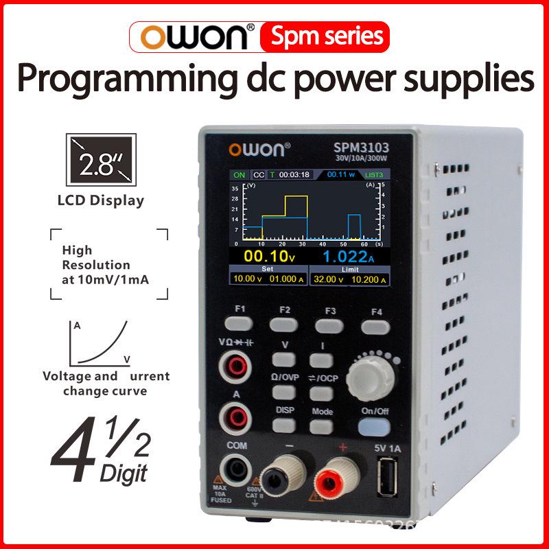 OWON Lili Pu SPM Series Programmable DC Power Supply & 4.5-Digit Multimeter (Models: 3051, 3103, 6103)