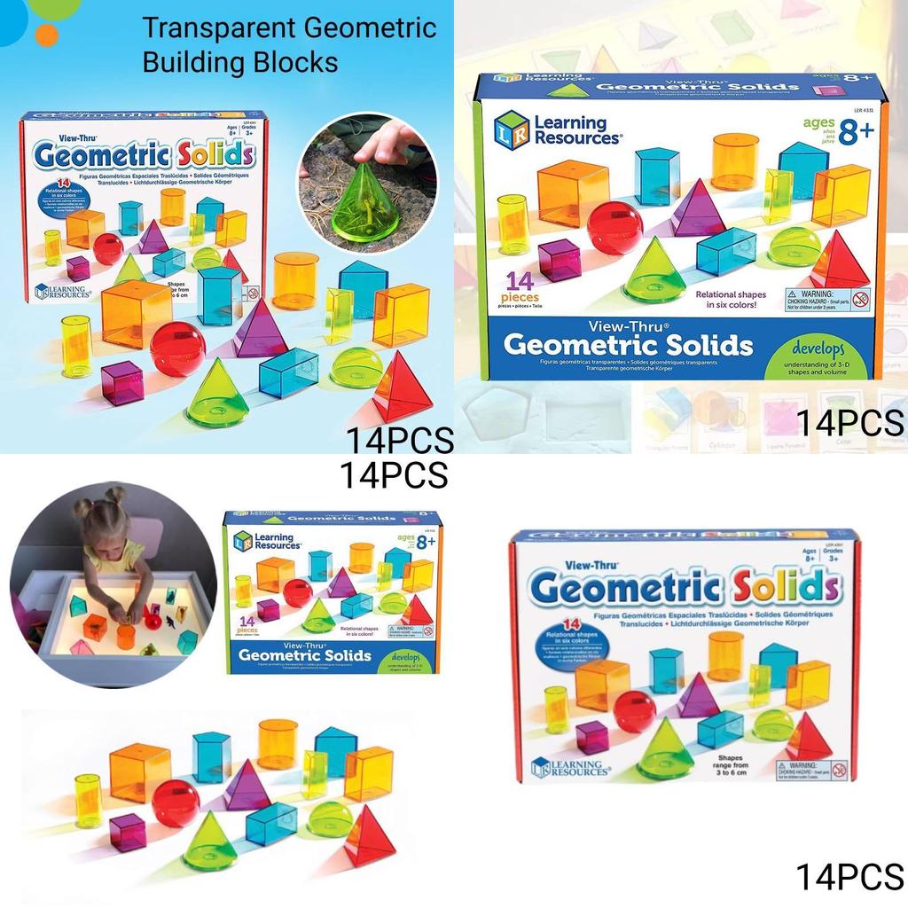 Transparente Geometrische Bausteine Für Kinder Lernmaterialien Lr Baby Mathe Spielzeug