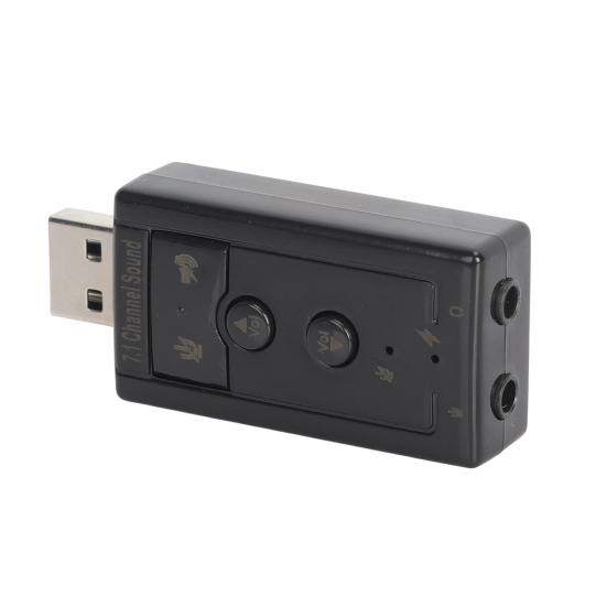 Sound Card Professional MIC Recording Function Audio Transfer Plug Play Analog 7.1 Channel USB External Sound Card for Home