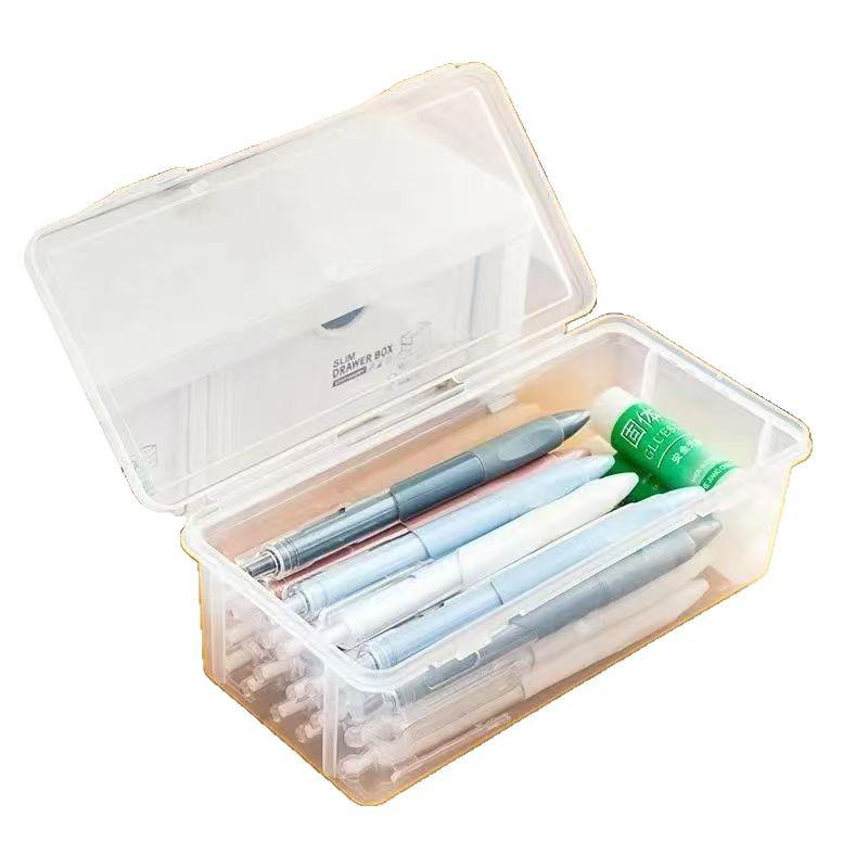 Large Capacity Transparent Pencil Storage Box & Pen Holder for Colored Pencils, Crayons, Sketches