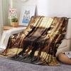 1PC Warthog Print FlAannel Blanket, High quality Comfortable for All Seasons, Home Decor, Warmth and Comfort