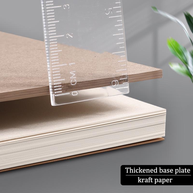 A4 8k 16k Sketchbook,Double Coil Drawing Book,Kraft Paper Cover Croquis Book,40sheets/Book,Thickened Base Plate,Art Supplies