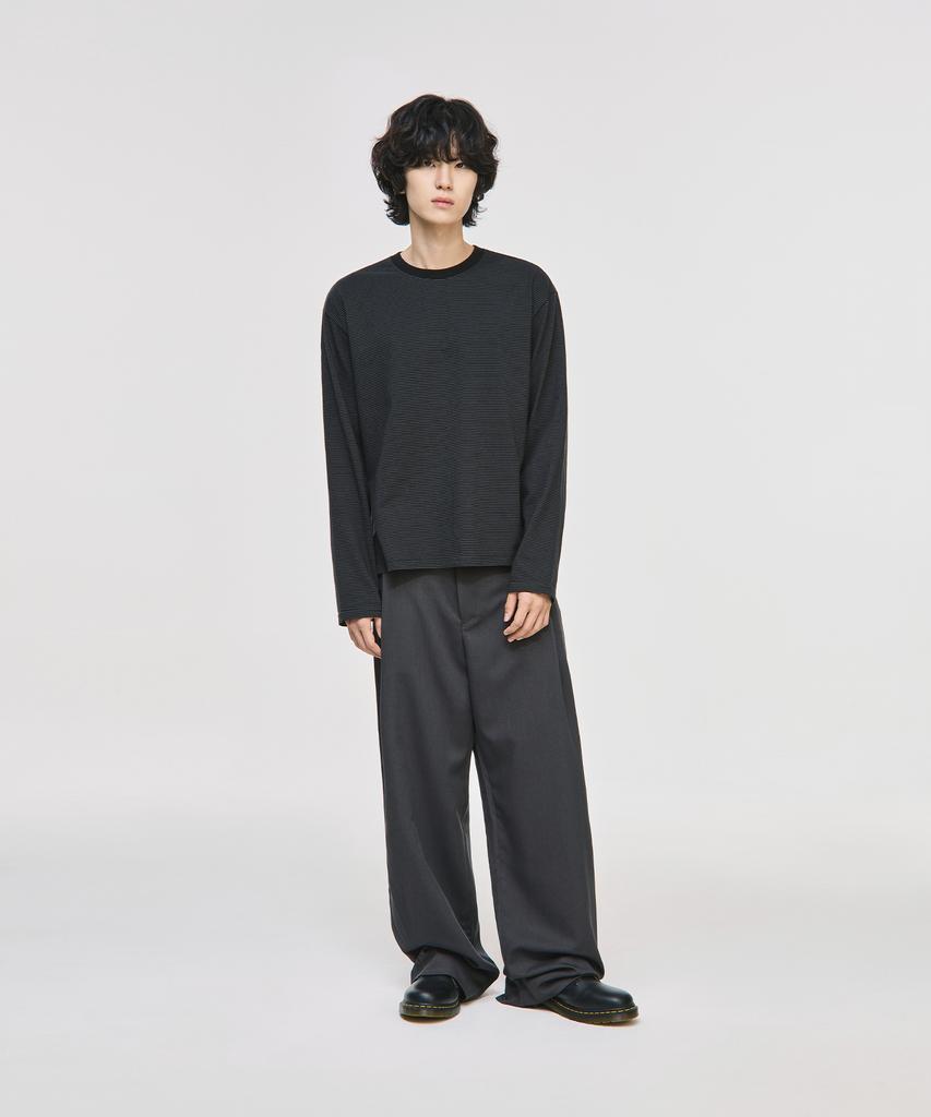 SIGNATURE Crop Long Sleeve T-Shirt [Striped]