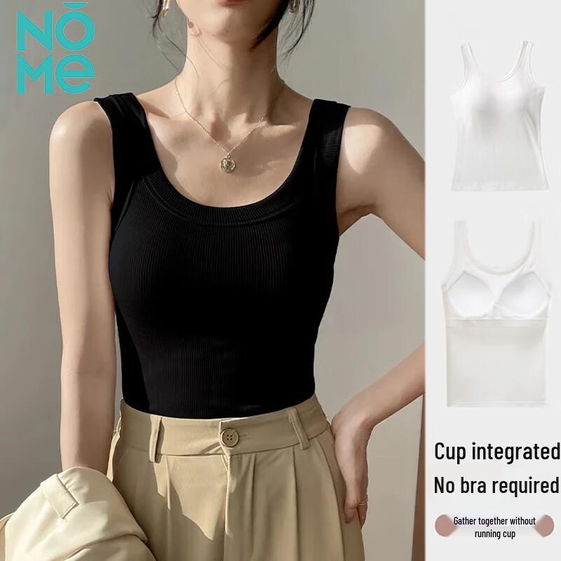 NOME Women's Ribbed Stretchy Sleeveless Camisole Tank Top