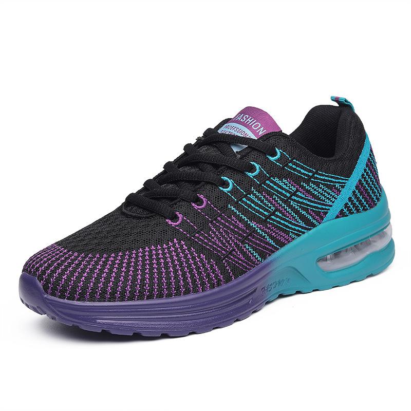 New Large Size Women's Lightweight Casual Shoes Breathable Fly-woven Air Cushion Sneakers