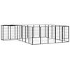 VidaXL Dog Playpen 26 Panels Black 50x100cm Powder-Coated Steel 3115952