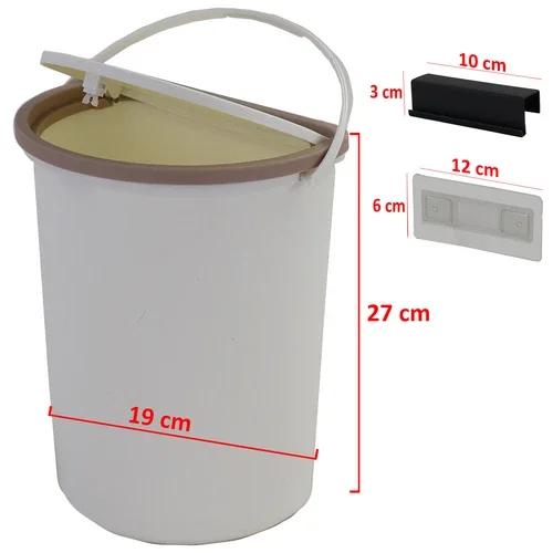 10L Plastic Trash Can Trash Bin With Lid For RV Camping Boats Caravan Motorhome Door Or Wall Mounting Waste Bin