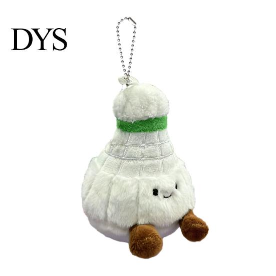 Kawaii Bag Decor Badminton Plush Keychain, Cute Shuttlecock Stuffed Toy for Car Rearview Mirror Ornament Decor, Soft Mini Pendant, Creative Gift Fans