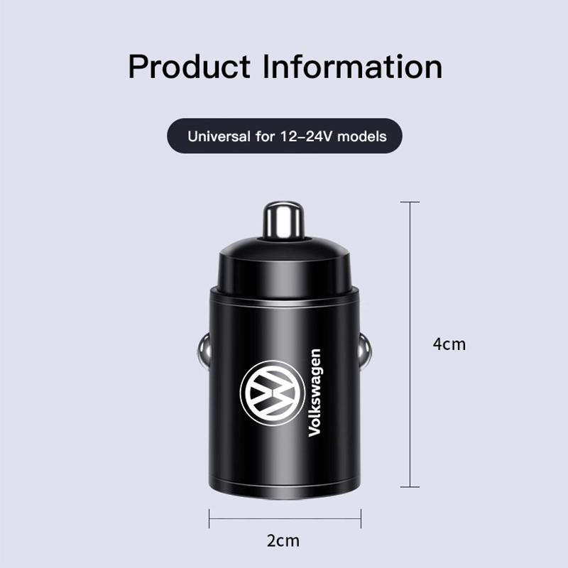 ABCD1 Micro Car Quick Charger Vehicle Cigarette Lighter Convert Plug For VW Golf Polo Tiguan Touran Jetta Passat CC T5 GTI Magotan GTD