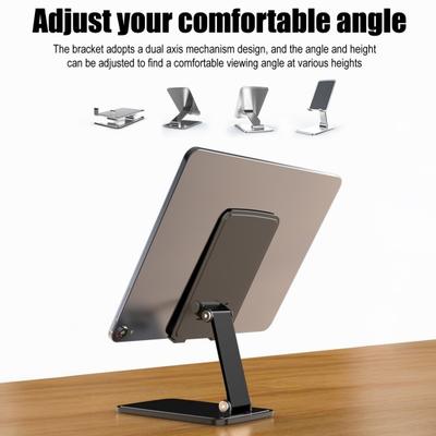 Soporte para Teléfono Móvil Estable de Metal Ángulo Ajustable Plegable Antideslizante Soporte de Escritorio para Teléfonos Inteligentes Tablets