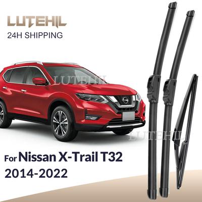 For Nissan X-Trail T32 2014- 2015 2016 2017 Wiper Front & Rear Wiper Blades Windshield Windscreen Window Brushes 26"+17"+12"