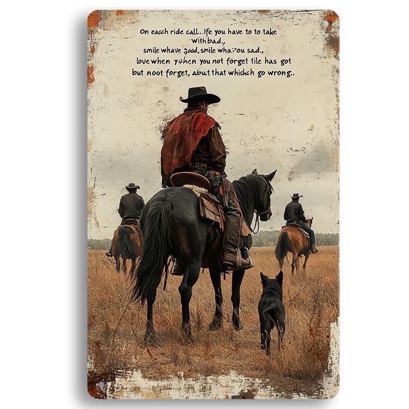 

Iron Wall Decor 30x20 cm for Home Bar, Metal Sign with Phrase