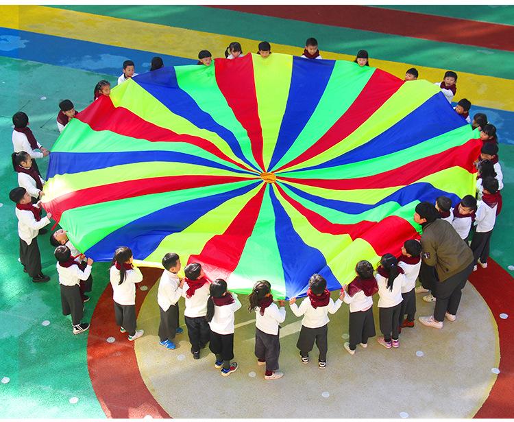 Rainbow Parachute for Kids: Early Education Game & Sensory Training Equipment for Outdoor Activities and Team Building