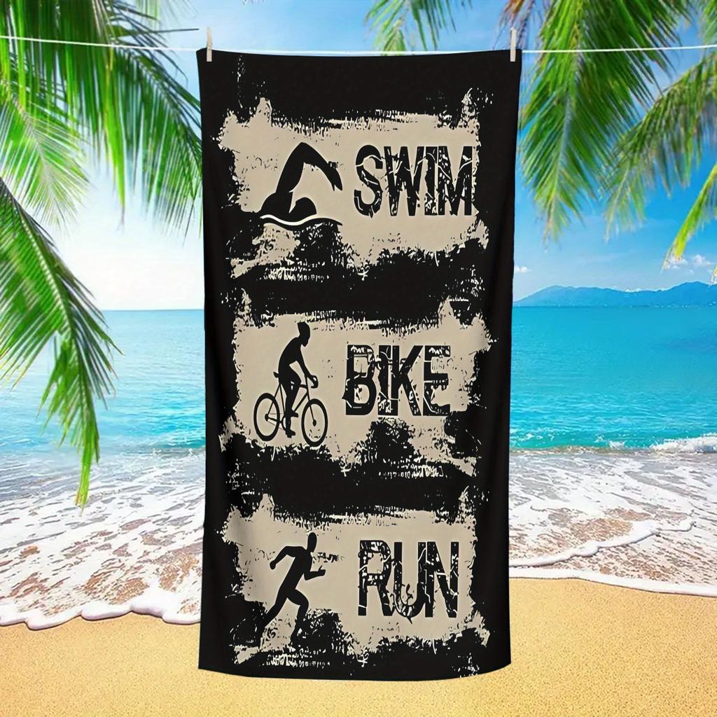 Sommer Strandtuch Sport Fitness Geschenk Matte für Fitnessstudio Pool Outdoor Dekor Heimdekor Schwimmen Radfahren Laufen Wasserdicht Reiseaccessoire