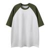 Pure Cotton Multicolored Heavy-duty Couple T-shirt with Shoulder Sleeves for Short-sleeved Women