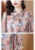 Stylish Floral Print Mid-Sleeve Chiffon Blouse for Women – Summer New Arrival, Age-Reducing, Loose Fit