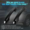 8PCS No Smart Key Exterior Door Handle Cover Trim For Toyota 4Runner 2010-