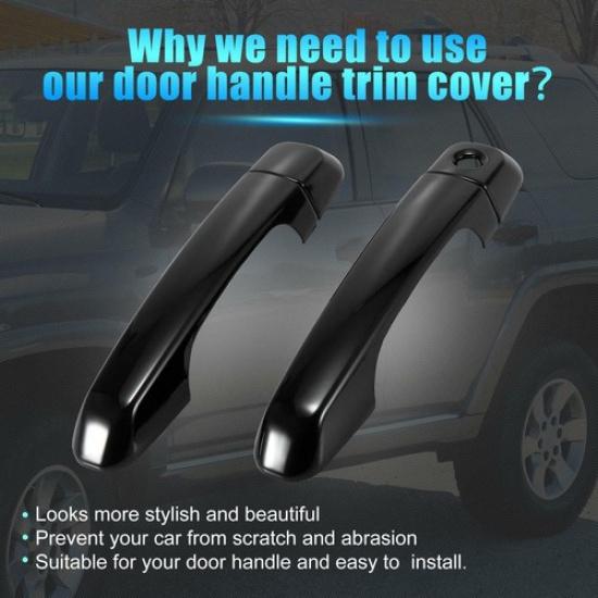 8PCS No Smart Key Exterior Door Handle Cover Trim For Toyota 4Runner 2010-