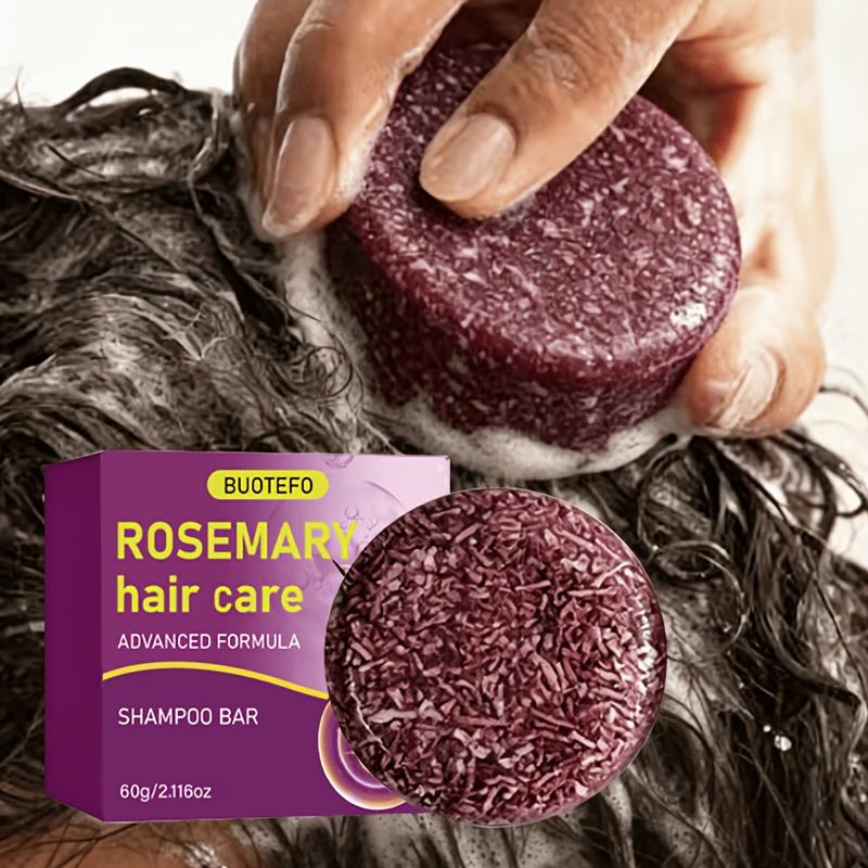 Shampoo Solido 3 in 1 Rosmarino Potente Detergente Controllo Sebo Volumizzante 60g, Schiuma Ricca, Deterge Profondamente il Cuoio Capelluto, Si Prende Cura dei Capelli, Rinforza le Radici dei Capelli
