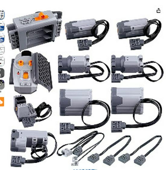 Cross-border Motor Building Blocks: Power Set with Remote Control, Receiver, and Lithium Battery
