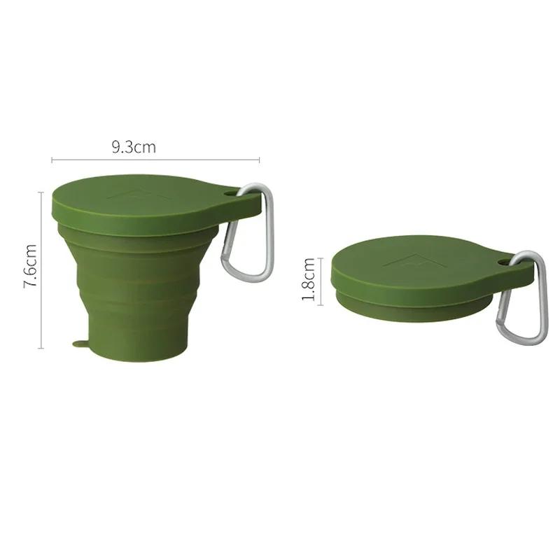Mini Retractable Cup with Lid Outside Travel Coffee Retractable Drinking Mug Silicone Portable Tea Cup 150ML Folding Cup High Quality