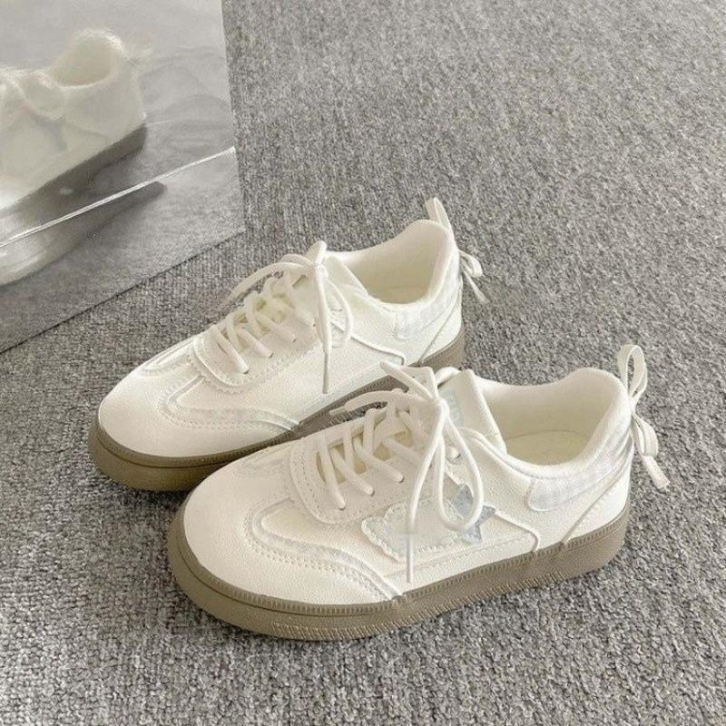 

Cute board shoes women s autumn new breathable thin versatile muffin thick-soled white shoes 40 синий