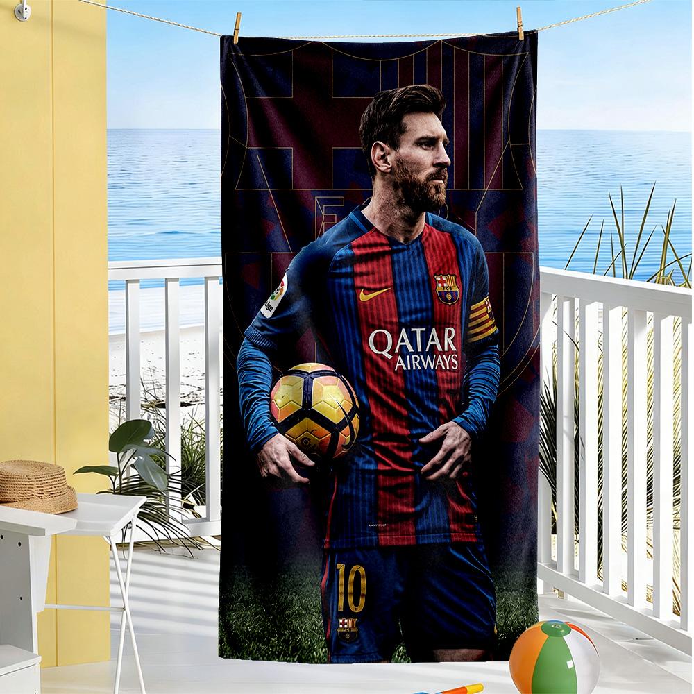 Messi Beach Towel Super Soft Microfiber Quickdry Fabric Comfortable Lightweight Portable for Swimming,Beach,Camping, Travel, Beach Accessories,Gym