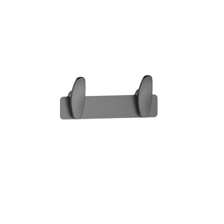 

Zinc Alloy Multi-Hook Wall-Mounted Coat and Towel Rack for Kitchen and Bathroom 2 Hooks