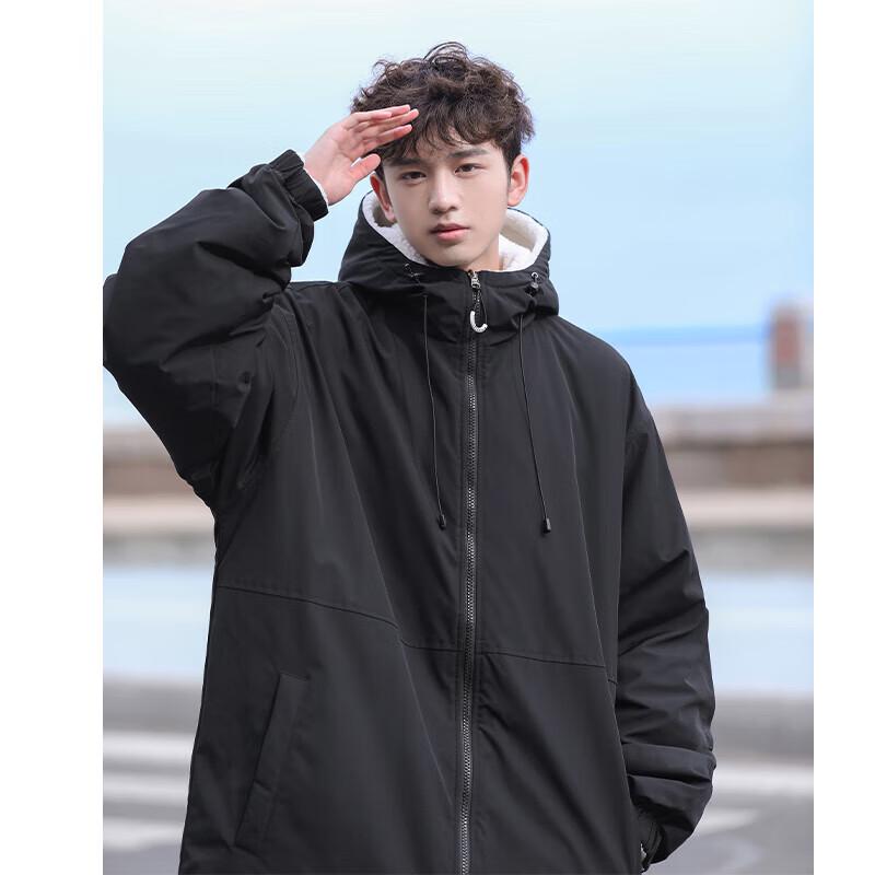 VUUG Herren Wendejacke im koreanischen Stil mit Wattierung
