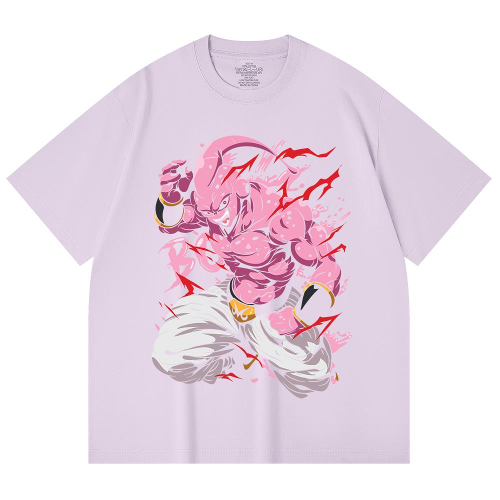 230 Gsm 100% Cotton Dragon Ball V13 Majin Buu Print Unisex Heavy Cotton T Shirt