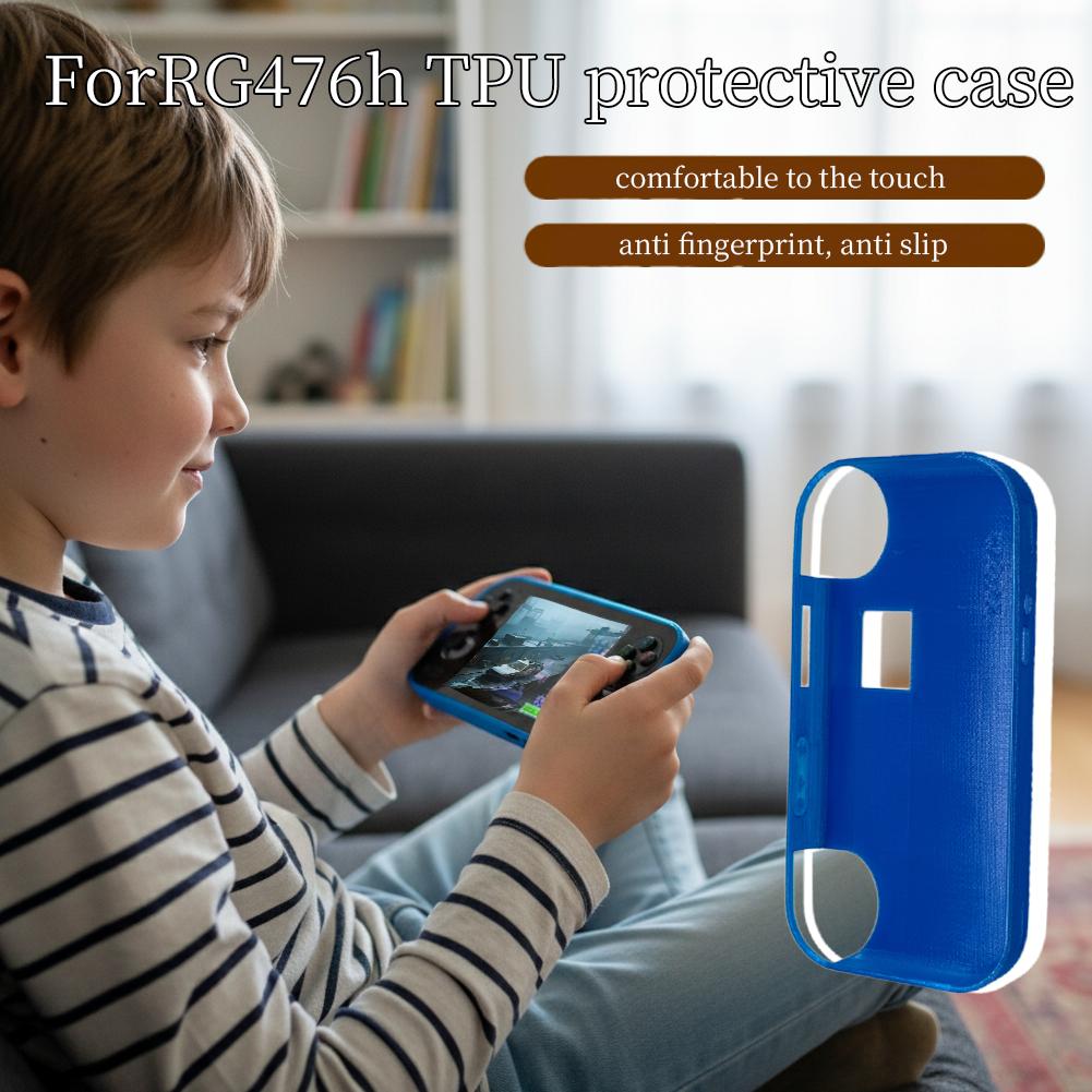 TPU Flexible Protective Shell For ANBERNIC RG476h Console 3D Printed Protective Cover Cooling Anti-drop Case Game Console Access