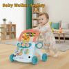 Anti Rollover Baby Walker Trolley Cartoon Walking Toy Musical Baby Push Walker  Gift