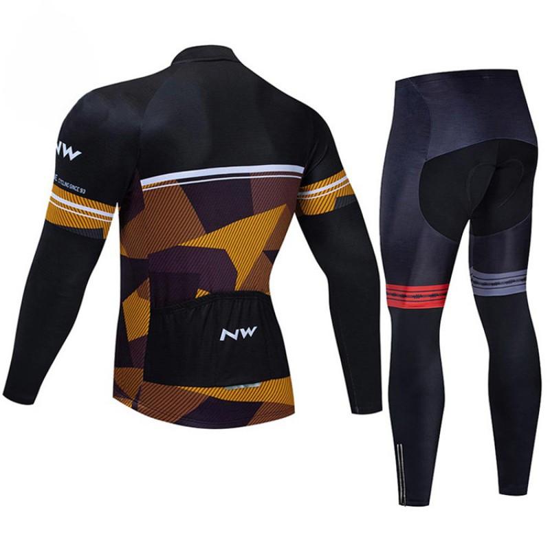 Long Sleeve Cycling Jersey Set With Matching Pants Road Mountain Bike Riding Winter Unisex