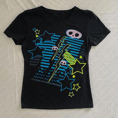 Baby-T-Shirts Y2k Tops Anime-Mädchen Trashy Y2k 2000er Emo Damen-T-Shirts Ästhetische Kleidung Damenkleidung Gothic 90er Vintage-Kleidung