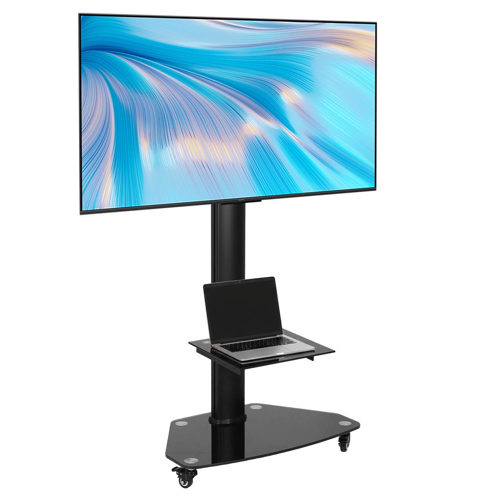 Mobile TV Display Stand for 42-75in Interactive Whiteboards & TVs Monitors Display Trolley Hold 300LBS for Office Classroom Home