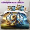 Manchester City Football Soccer Pattern Bedding,Quilt Set Quilt Cover Pillowcase Home Birthday Gift (1*duvet Cover+2*pillowcase,without Core)