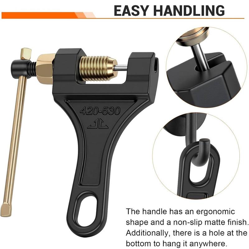 Versatile Chain Breaker All-Terrain Vehicle Universal Chain Breaker Tool Durable Steel 420-530 Chain Easy Diy Repair Motorcycle