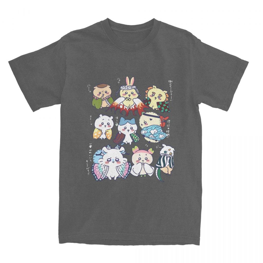 Miniso Anime Chiikawa TShirt Woman Man Japan Streetwear Cotton TShirts Summer O Neck Fashion Tees Wholesale Big Size Clothes