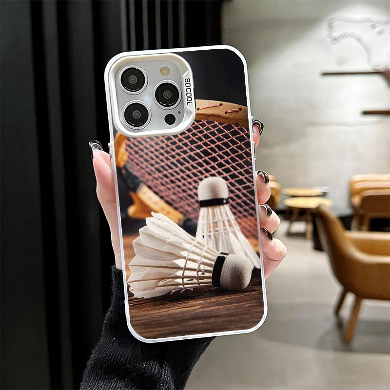Badminton Sport Soft Phone Case for iPhone 15 16 17 Pro Max 17Air 16E 14 Plus 13 12 Mini Shockproof Cover Back Shell