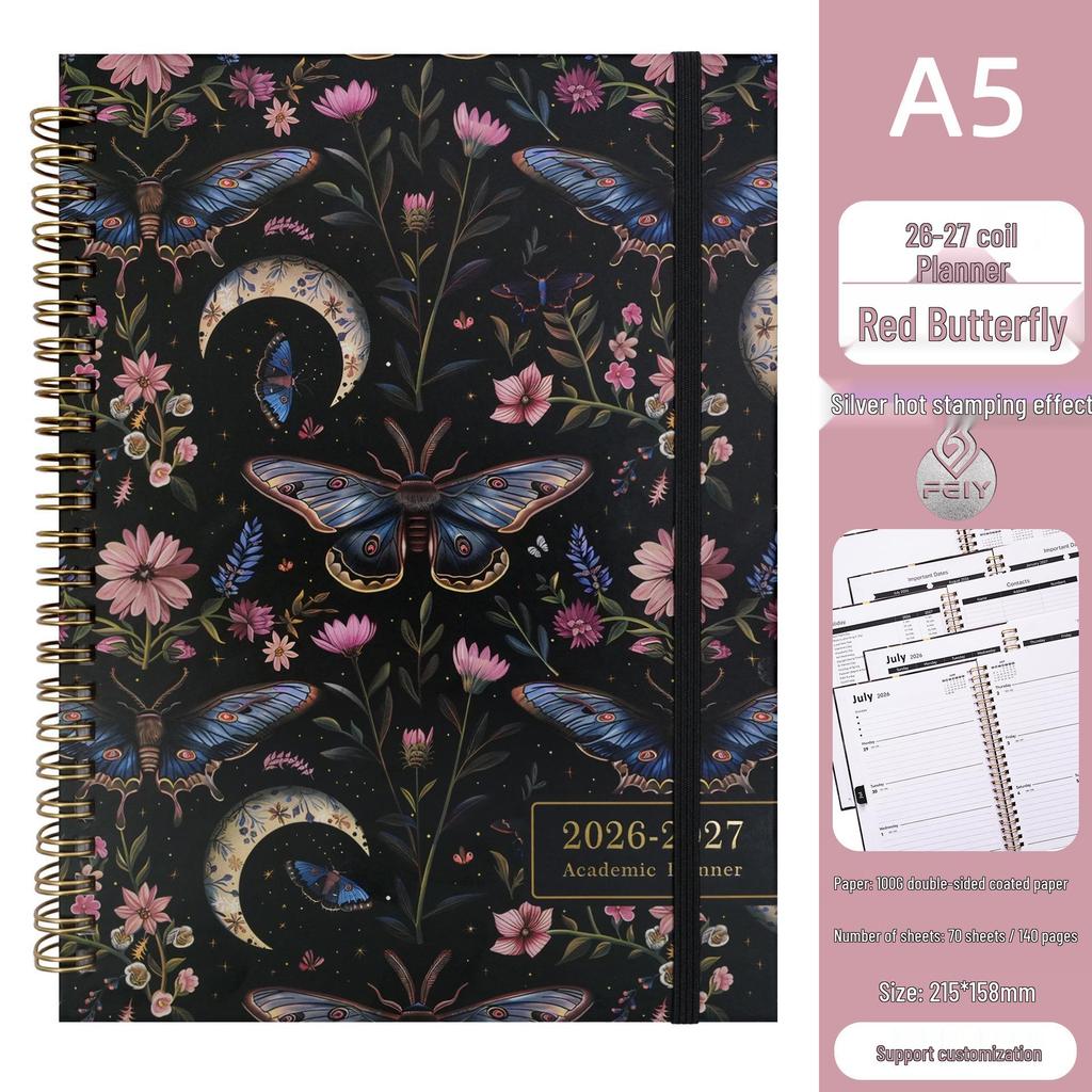 A5 Spiral Notebook: Customizable English Weekly Planner