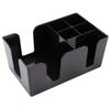 Bar Caddy with 6 Compartments, Plastic Bar Organizer, Heavy Duty Refillable Bar Organizer, Barware Caddy, Napkin Dispenser