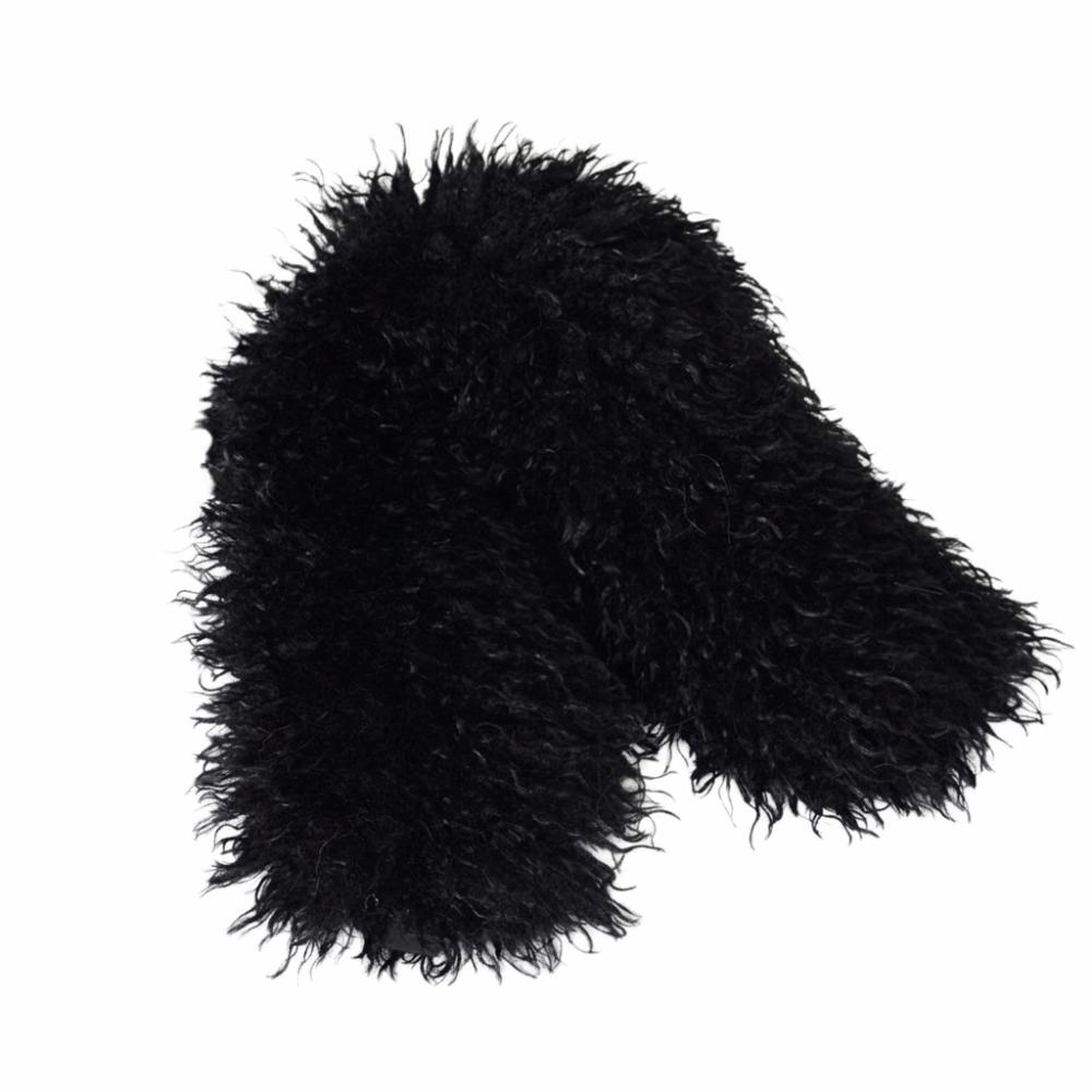 Solid Color Imitation Wool Scarf Magnetic Snap Faux Fur Collar Neckwear Fluffy Muffler  Night Out
