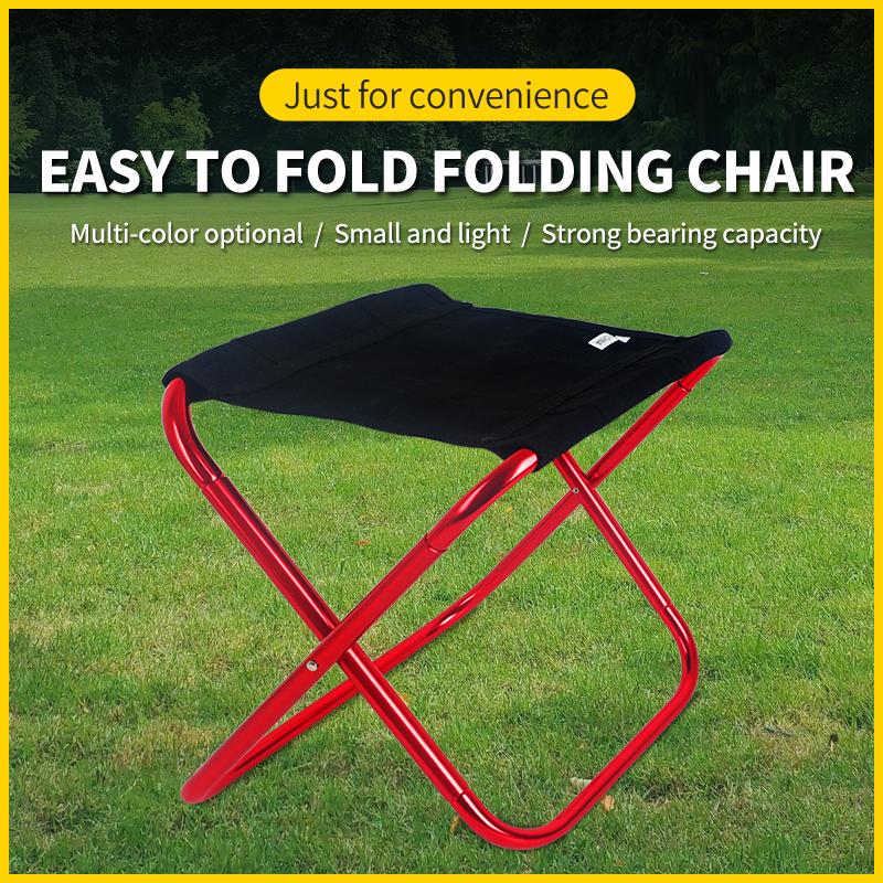 D2 Outdoor Portable Folding Picnic Camping Chair Stool Mini Storage Fishing Travel Foldable Chair Ultralight Aluminium Alloy