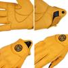 Yellow Classic Goat Leather Motorcycle Gloves With Hole Summer Cycling Bicycle Riding Gloves For Motorcyclist Protective Gloves