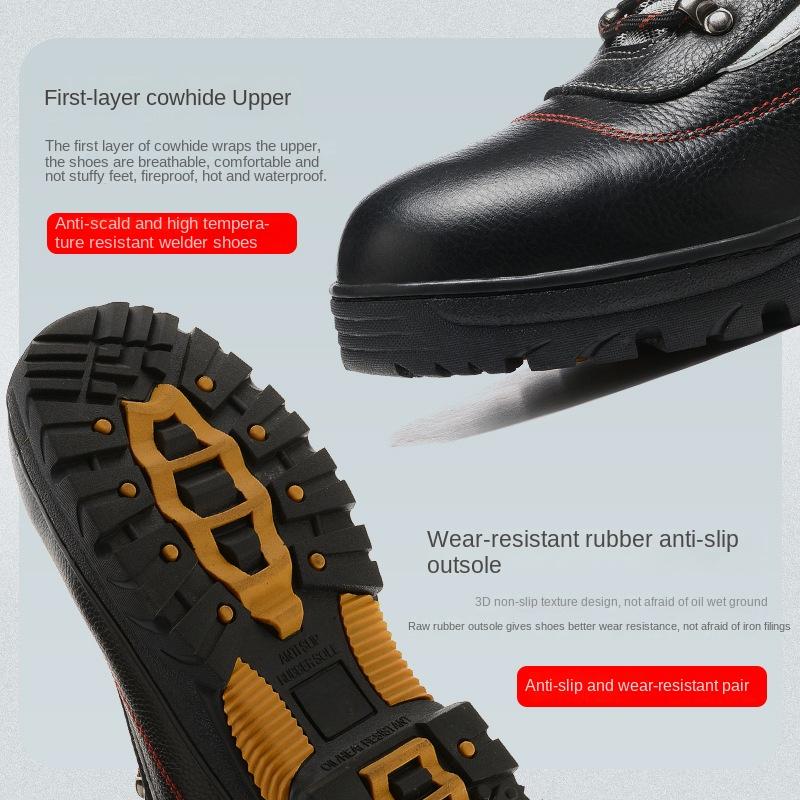Labor Insurance Shoes, Wear-resistant Shoes, High-top Anti-smash, Anti-wear, Deodorant and Non-slip Steel Head Shoes, Safety Shoes