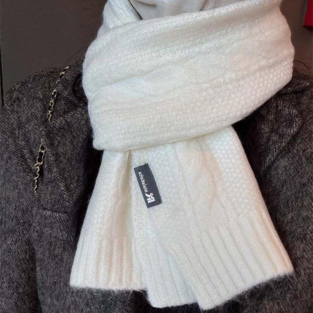 Spandex Knitting Wool Scarf Acrylic Fibers Winter Warmer Scarf Long Thickened Neckscarf  Couple