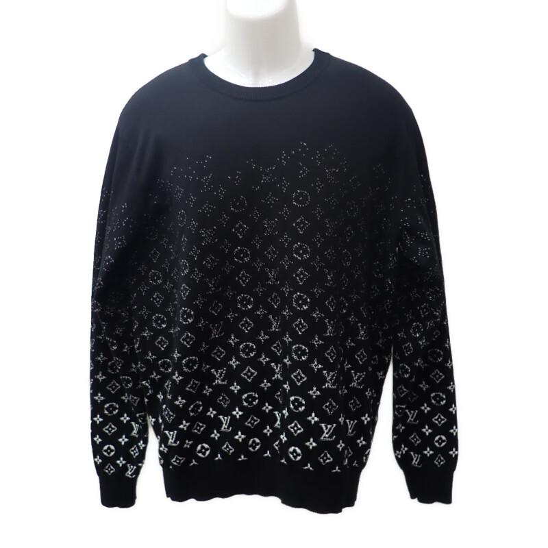 LOUIS VUITTON 1A8FM1 L sweat black cotton mens