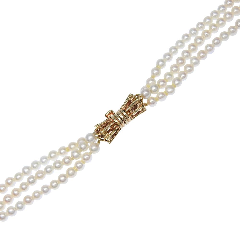 Necklace Pearl/K14 Yellow Gold 25g _ Used