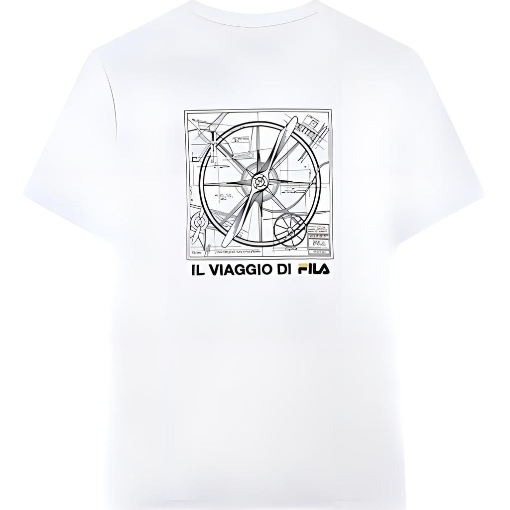 Fila T Shirts Men's White Crew Neck Moderate F11M138151FWT