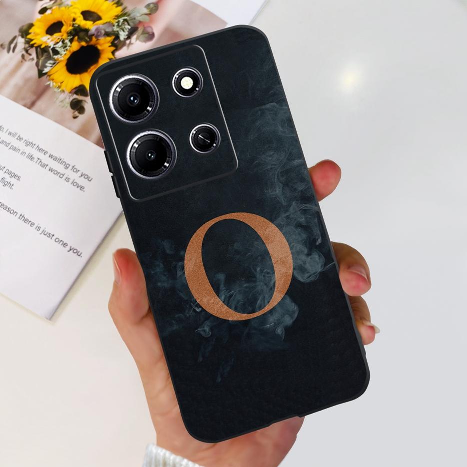 For Infinix Note 30i Case X6716 Luxury Letters Back Cover Soft Silicone Phone Case For Infinix Note 30 Pro Note30 Note30i Bumper